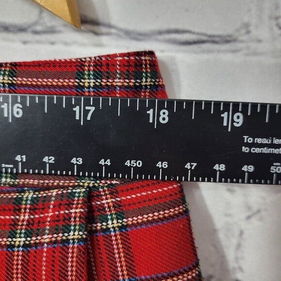 Vintage Y2K Lip Service Kilt Mens 36W 22L Red Tartan Plaid Goth Punk Flaw-Hole - Picture 6 of 11
